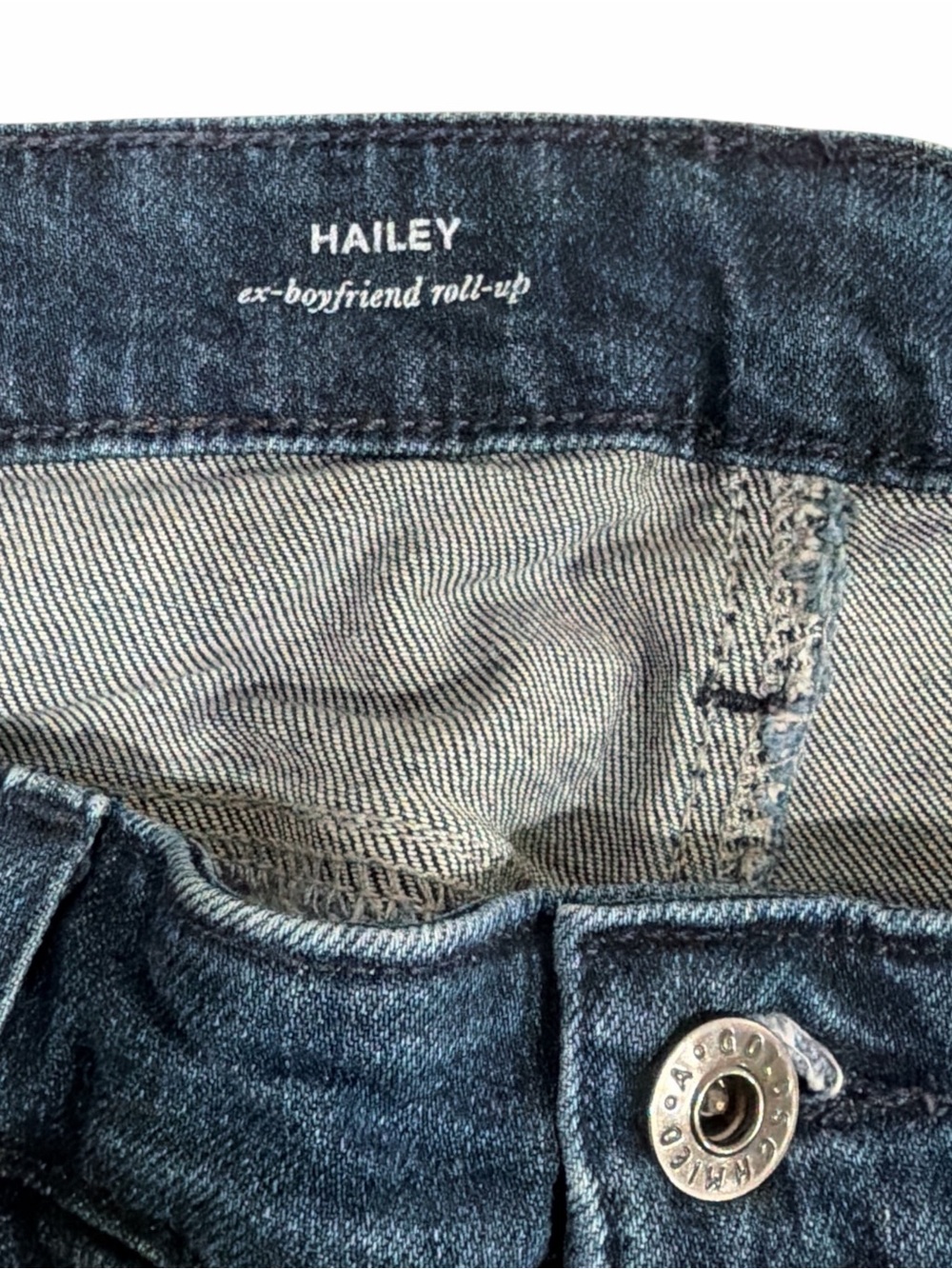 AG Adriano Goldschmied Hailey Ex-Boyfriend Roll Up Shorts Size Approx 31 - Picture 11 of 12